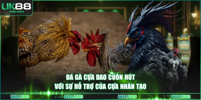 Đá gà cựa dao cuốn hút với sự hỗ trợ của cựa nhân tạo