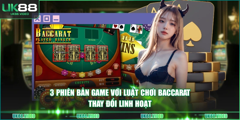 3 phiên bản game với luật chơi Baccarat thay đổi linh hoạt