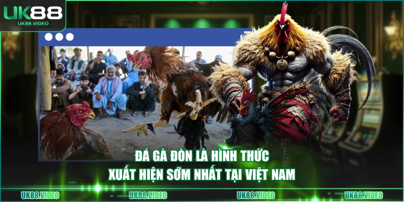 Đá gà đòn là hình thức xuất hiện sớm nhất tại Việt Nam