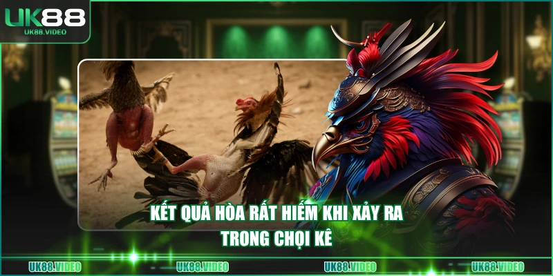 Kết quả hòa rất hiếm khi xảy ra trong chọi kê