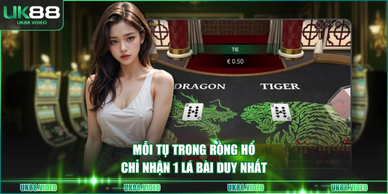 Mỗi tụ trong Rồng Hổ chỉ nhận 1 lá bài duy nhất
