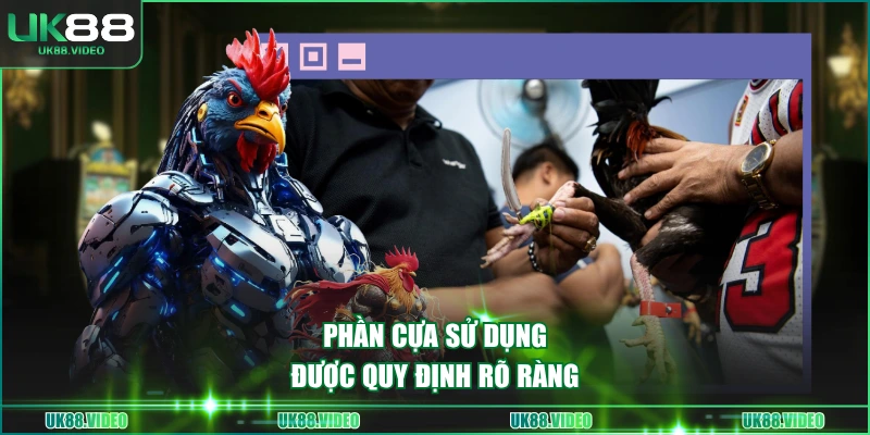 Phần cựa sử dụng được quy định rõ ràng